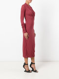 draped midi dress