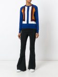 intarsia geometric jumper