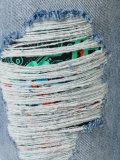 distressed straight jeans