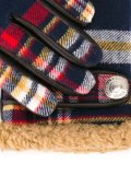 plaid gloves