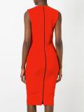 v-neck fitted dress