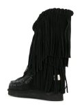 fringed tall boots