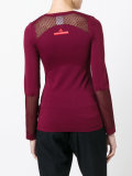Cherry seamless mesh top