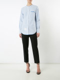 embroidered collar shirt