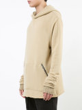 zipped kangaroo pockets hoodie