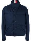 high neck buttoned jacket