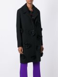 flower applique coat