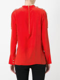 buttoned detail flared shirt