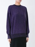 glitter effect cuff sleeve sweatshirt