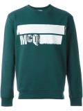 stripe logo print sweatshirt