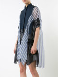 Short Sleeve Stripped Dress w Belt