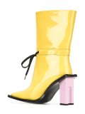 'Patend Drawstring'高跟靴
