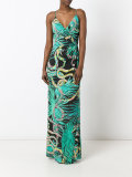 snakeprint maxi dress