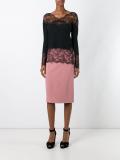 scalloped lace insert top