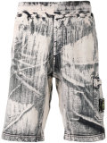 logo patch printed cargo shorts