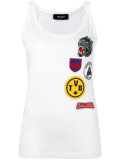 patch embroidered tank top