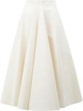 pleated midi skirt