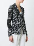 patterned knit blazer