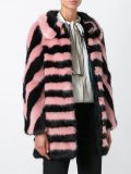 striped fur effect coat