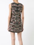 abstract embroidery mini dress