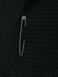 sleeveless pin fastening cardigan
