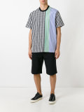 stripe checkered T-shirt