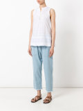 sleeveless embroidered blouse 