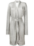 tie-waist knitted jacket