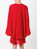 gathered neck belted dress