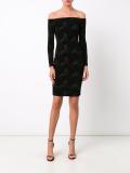 off-shoulders fitted dress