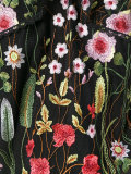 floral embroidery sheer dress