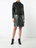 belted biker jacket