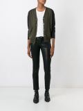 colour block V-neck cardigan