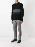striped panel sweatshirt