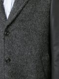 contrast sleeve knitted coat