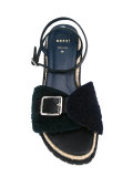 buckle jute sandals