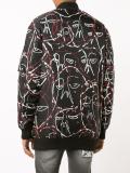 abstract print bomber jacket