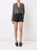 stripped knitted shorts