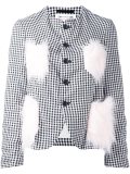 embellished detailing checked blazer
