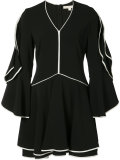 ruffled sleeve dress