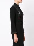 scoop neck cropped jacket