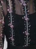 花卉印花半透明半身裙