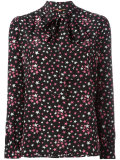 star print lavaliere blouse