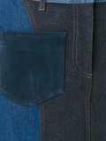 patchwork denim skirt