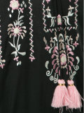 embroidered V neck top 