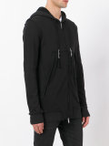 open seam zip hoodie