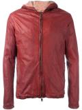 zipped hooded jacket
