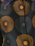 printed ruffle cuff blouse
