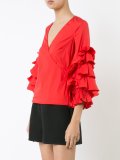 ruffled sleeve blouse