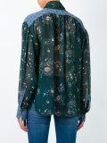 floral & dot print shirt 